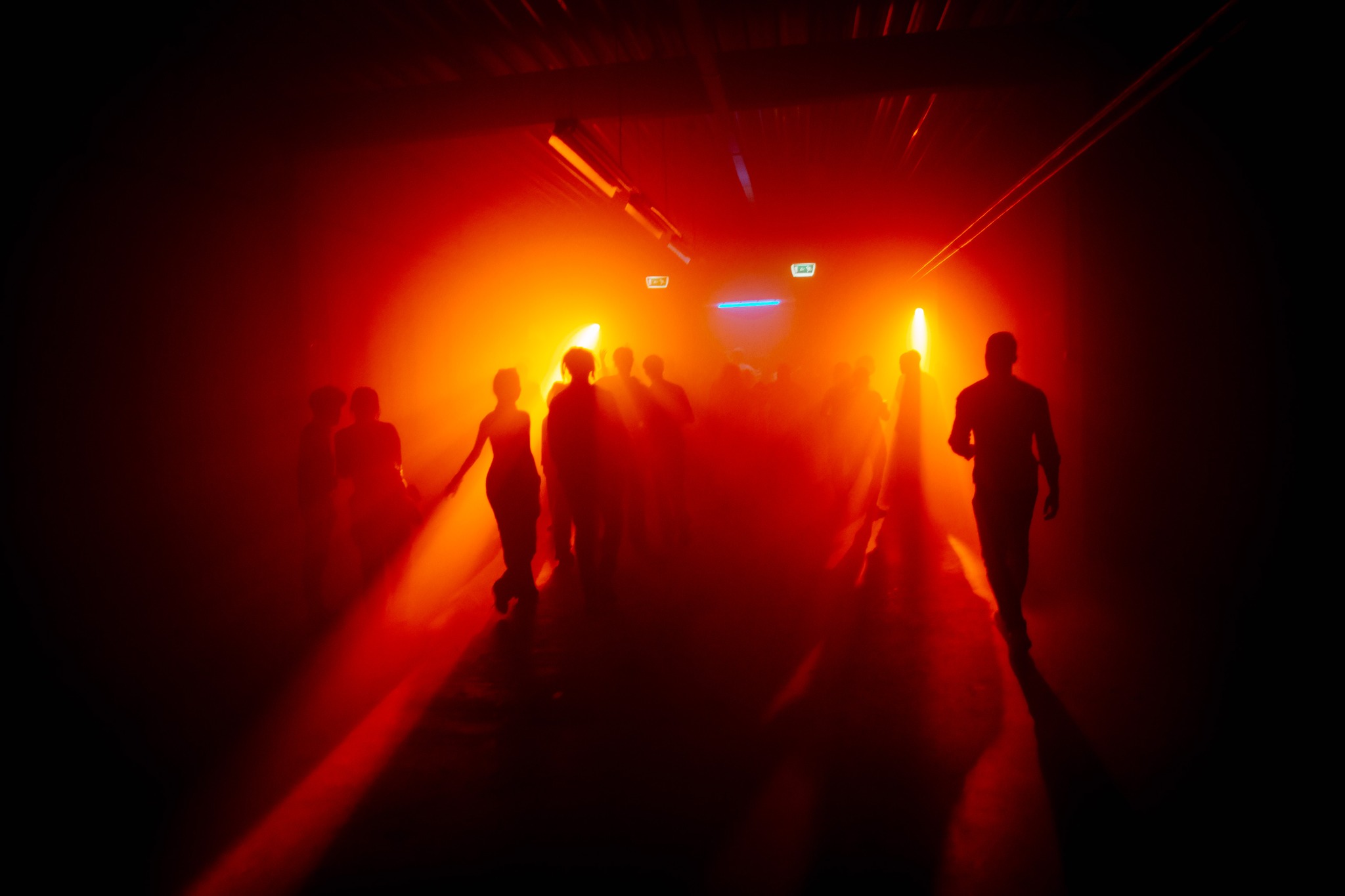 A rave with silouettes